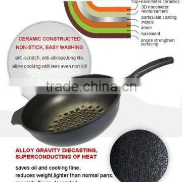 3D Ceramic Alu Frying Pan(Invention Patent Granted in China,2013 Perfect TV Shopping Cookware)