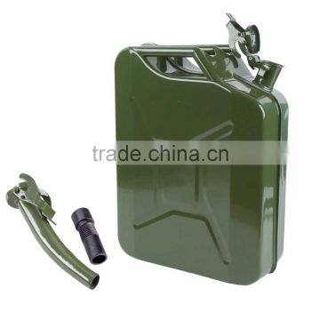5 Gallon Jerry Can Gas Fuel Steel Green NATO Style 20L Storage Tank W/Spout photo-3