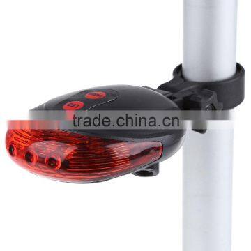 Outdoor Cycling Safety Warning Tail Light Bicycle Rear Bike Seatpost 5 LED 2 Laser Lamp Riding Accessories photo-5