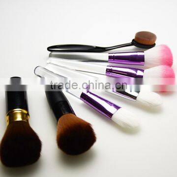 OEM High Quality Face Use and Wood Handle Material Cheap 7PCS Makeup Brush photo-4