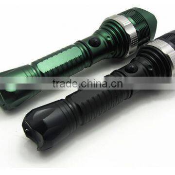 High quality zoom Led flashlight 18650 battery rechargeable aluminium led flashlight torch