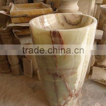 Morden Luxury BACKLIT ONYX PEDESTALS SINKS photo-2