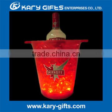 5L battery operated led ice bucket for beer; bar led ice bucket for beer