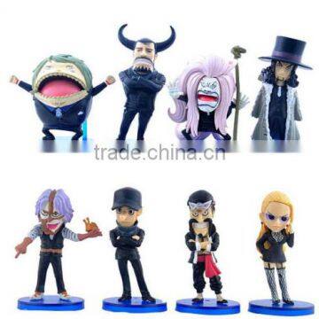 custom make Anime One piece PVC Mini Statues Figurines,custom plastic mold cartoon pvc figurines