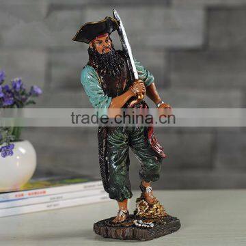 Halloween Caribbean Pirates With Sword Collection Statue photo-4