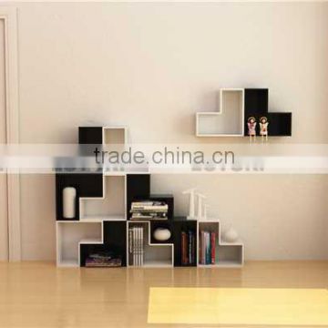 wooden Cube Shelf wall mounted bookcase bed with desk and cabinet