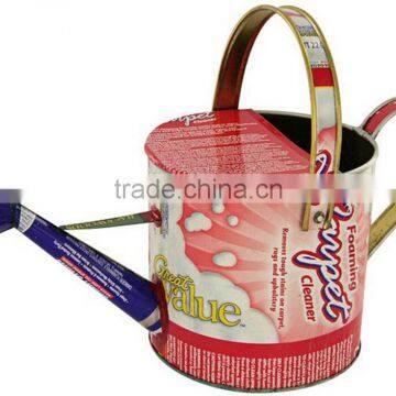 High quality Full Color Printing Metal Flower Planter / Metal Watering Can