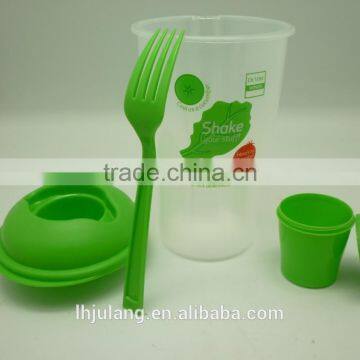 Wholesale BPA-Free Plastic Salad Shaker /plastic Salad Cup With Fork/plastic Salad Shaker on the Go photo-4