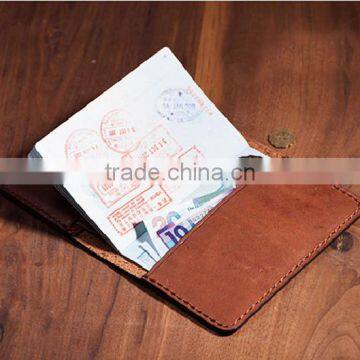 Custom Cheap 100% Cow Leather Passport Holder, Travel Card Holder photo-2