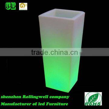 LED large and tall flower pots /led cheap plastic flower pots shallow flower pots