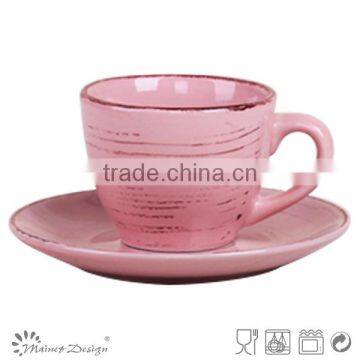 Fashionable Design Ceramic Stoneware Tea Cup and Saucer Modern Coffee Mug and Saucer photo-3
