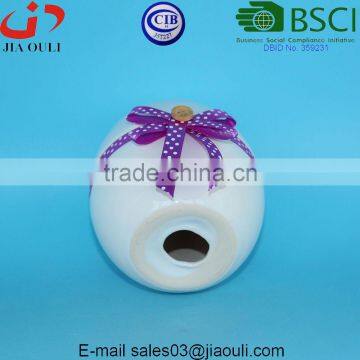 Easter Decorations Ceramic Spring Eggs With Ribbon Bowknot photo-3