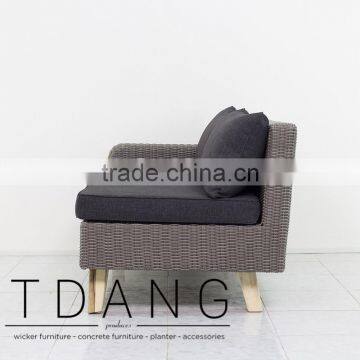 Torguta Right Hand WickerPatio Bench - Poly Rattan Vietnam - Outdoor Conversation Furniture photo-4