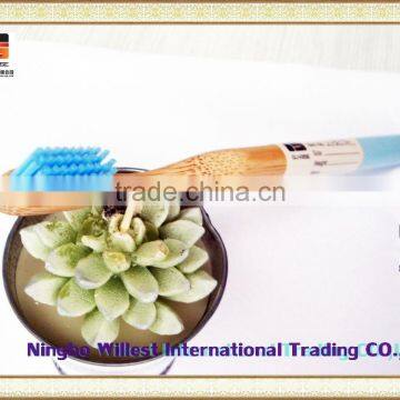 Colorful bristle recyclable and environmental adult bamboo toothbrush