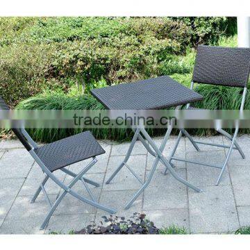Cheap rattan wicker dining set round table with chairs for garden,patio and outdoor
