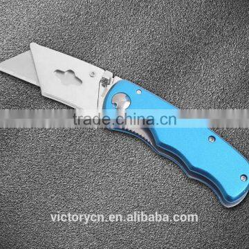 Hot sale Aluminum handle folding utility paper knife YJ131BL