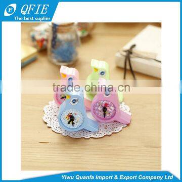 Promotional Kid's Gift Lovely Bird Shape Clock Model Plastic Mechanical Pencil Sharpener With Two-hole photo-6