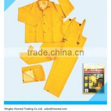 3 PIECE HEAVY DUTY YELLOW RAINSUIT RAIN SUIT 35MM SIZE LARGE L NEW IN BAG