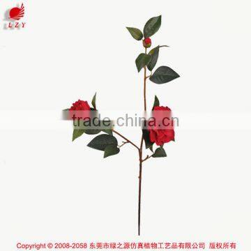 Hot Sale Dongguan Artificial Flowers Real Touch Camellia Fake Silk Flowers For Wedding Decoration photo-2