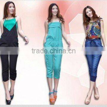 OEM women jumpsuit with gallus