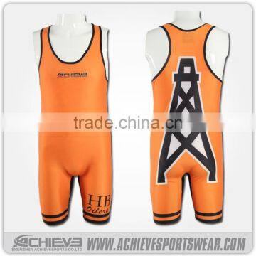 100% Breathable Polyester Russian Cheap Wrestling Singlets for Sale photo-2