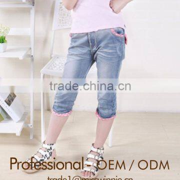 professional OEM/ODM jean pants girls short jeans