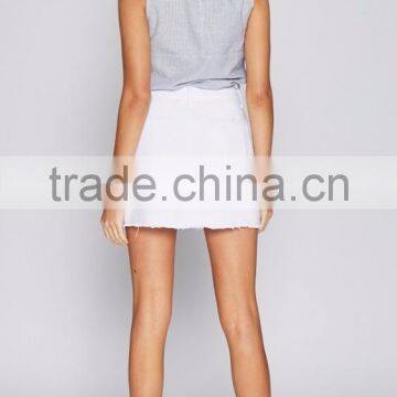 New Design Bow Cropped Tops Women Skirt and Crop Top Set photo-5