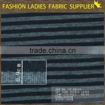 hot sales ladies fashion fabric cotton polyester double layer jacquard fabric