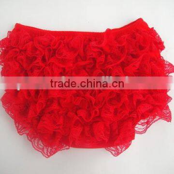 wholesale red baby clothes from China / ruffle panties baby panties bloomer/ baby lace bloomers 2016