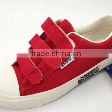 GZY Factory Guangzhou hook and loop cheap price canvas shoes stock