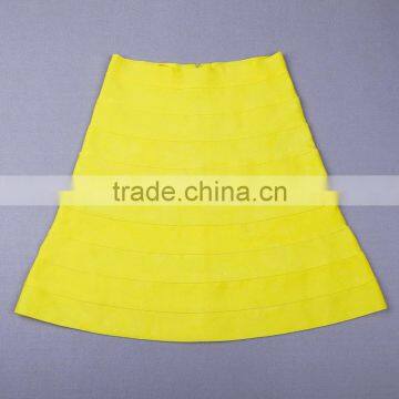 Wholesale 2015 Newest Women Candy Color Stretch Waist Plain Shiny Mini Skirt H1281 photo-2