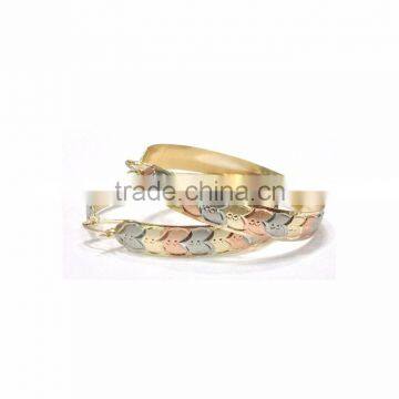 Brass gold color plated bangles earring