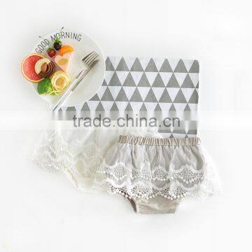 Pure White Woven Cotton Bloomers Double Chiffon Mesh Tassel China Manufacture Product photo-5