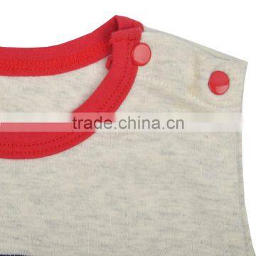 Sleeveless Baby Summer Romper Little Car Applique Infant Baby Onesie Romper photo-3