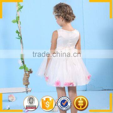 White Sleeveless Formal Flower Girl Dresses Teenage Girls Clothes photo-3