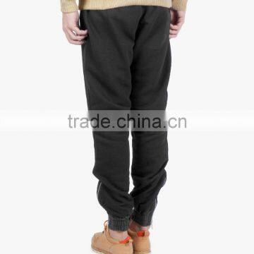 PU Leather Waistband Wholesale Casual Sweat Pants Jogger Pants photo-3