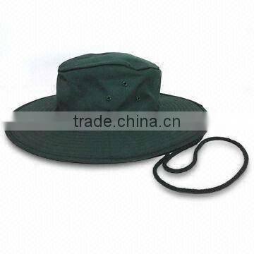 Dark Green Twill Bucket Hat with 100% Cotton Material