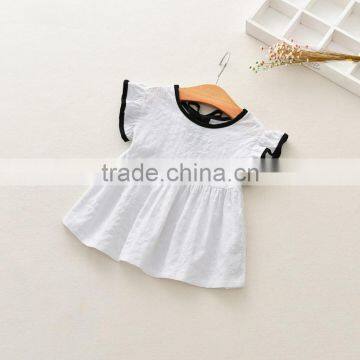 S33566W 2017 Baby Girls Summer 100% Cotton Fashion Ruffles Shirts photo-2