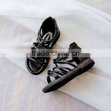 S60229B Newest Design Wholesale Beach Kids Sandals Girls Roman Sandals photo-2