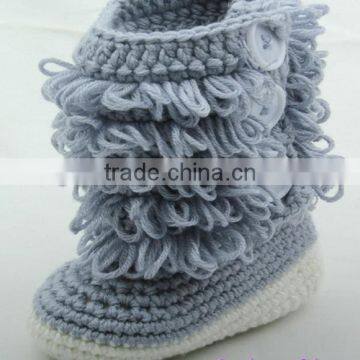 China Cheap Price Hand Knitted Baby Booties photo-4