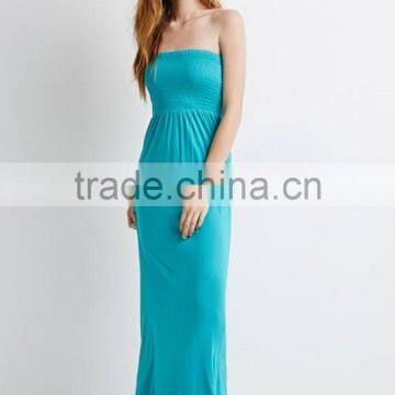 Sexy Strapless Smocked Bodice Gown Perfect Evening Gown photo-3