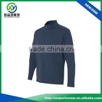 OEM 90/10 Polyester / Elastane Mesh Stitching Quarter-Zip Mens Sweat Pullover photo-3