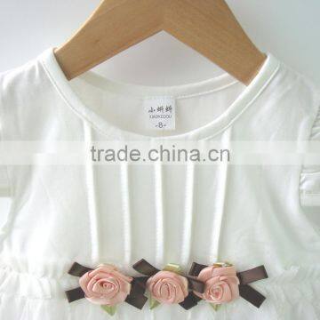 Soft Tulle Baby Girls Dress Designs Short Sleeve Clothes for Summer photo-4