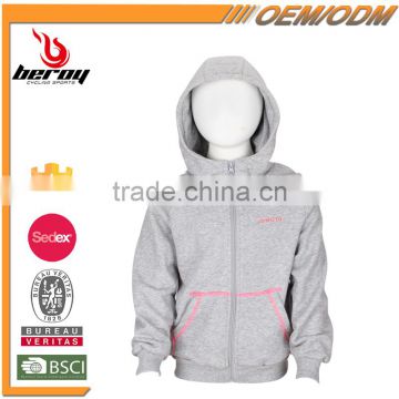 Hot Sale Long Sleeve Zipper Up Custom Sports Gym Hoodie for Kids