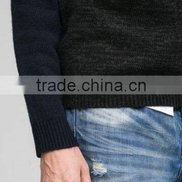 2017 Mens Stylish Jacquard Crew Neck Pullover Sweater With High Grade photo-4