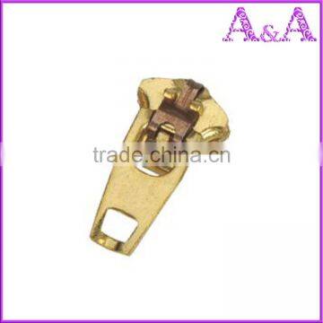 semi-lock key locking golden brass zipper slider