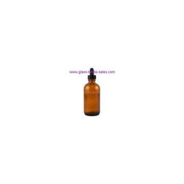 Supply Amber Boston Round Glass Bottle