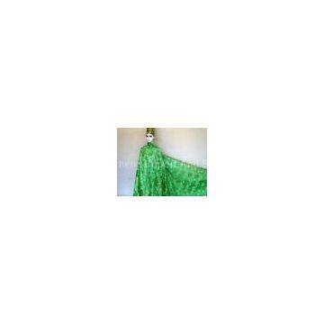 Deep Green Swiss Cotton Lace For Wedding Gowns / Skirts