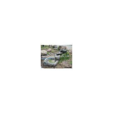 stone fountain.