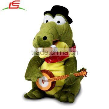 Gator Animated Plush Top Quality Singing Dancing Stuffed Animal With Gitar